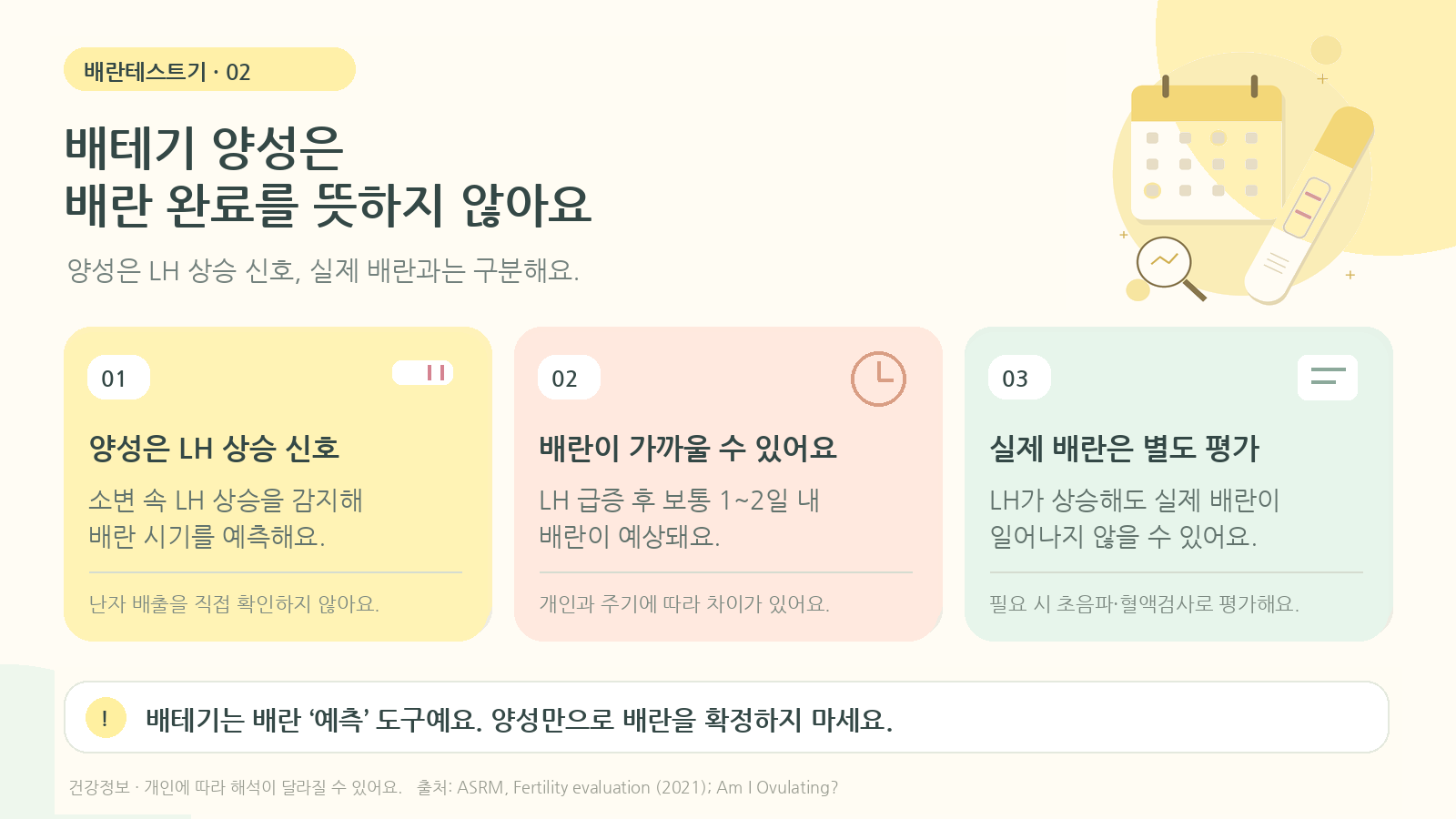 베테기가 양성이면, 실제로 배란이 됐다는 뜻인가요?